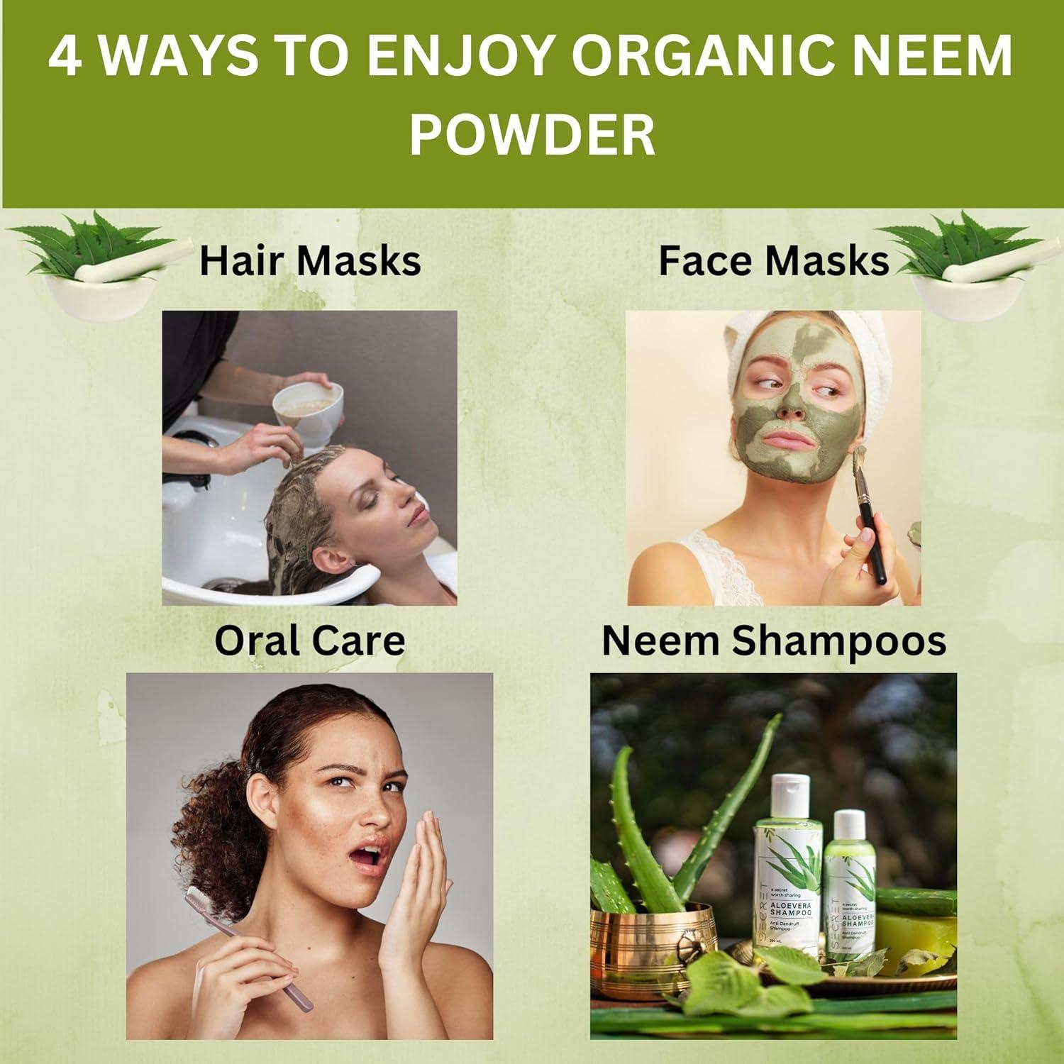 Polvo de Neem Orgánico 453.6 g - Cuidado Cabello y Piel