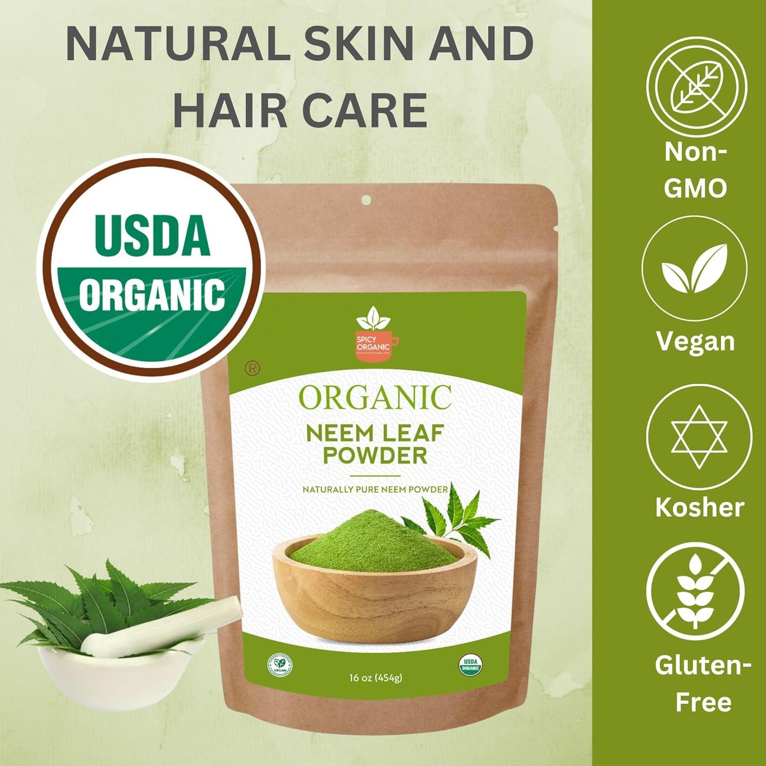 Polvo de Neem Orgánico 453.6 g - Cuidado Cabello y Piel