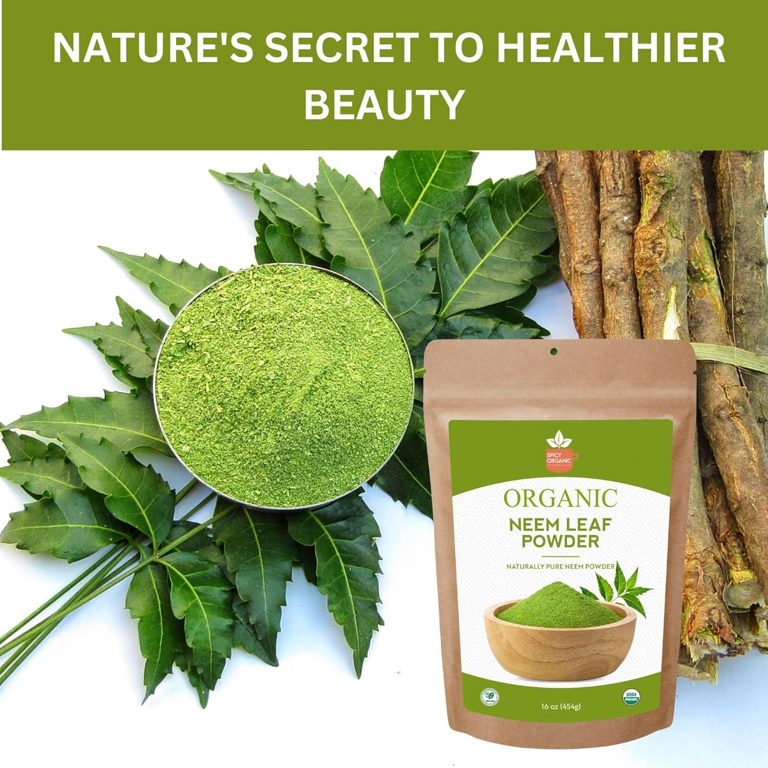 Polvo de Neem Orgánico 453.6 g - Cuidado Cabello y Piel