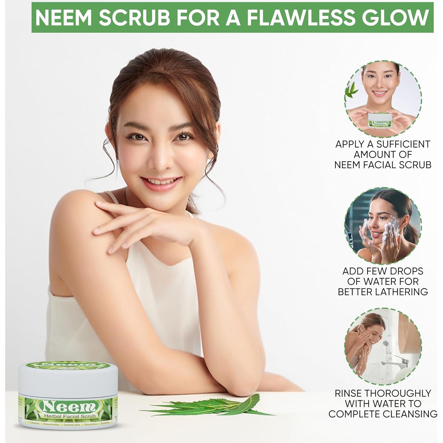 Exfoliante Facial Herboganic Neem 150 g - Natural y Suave