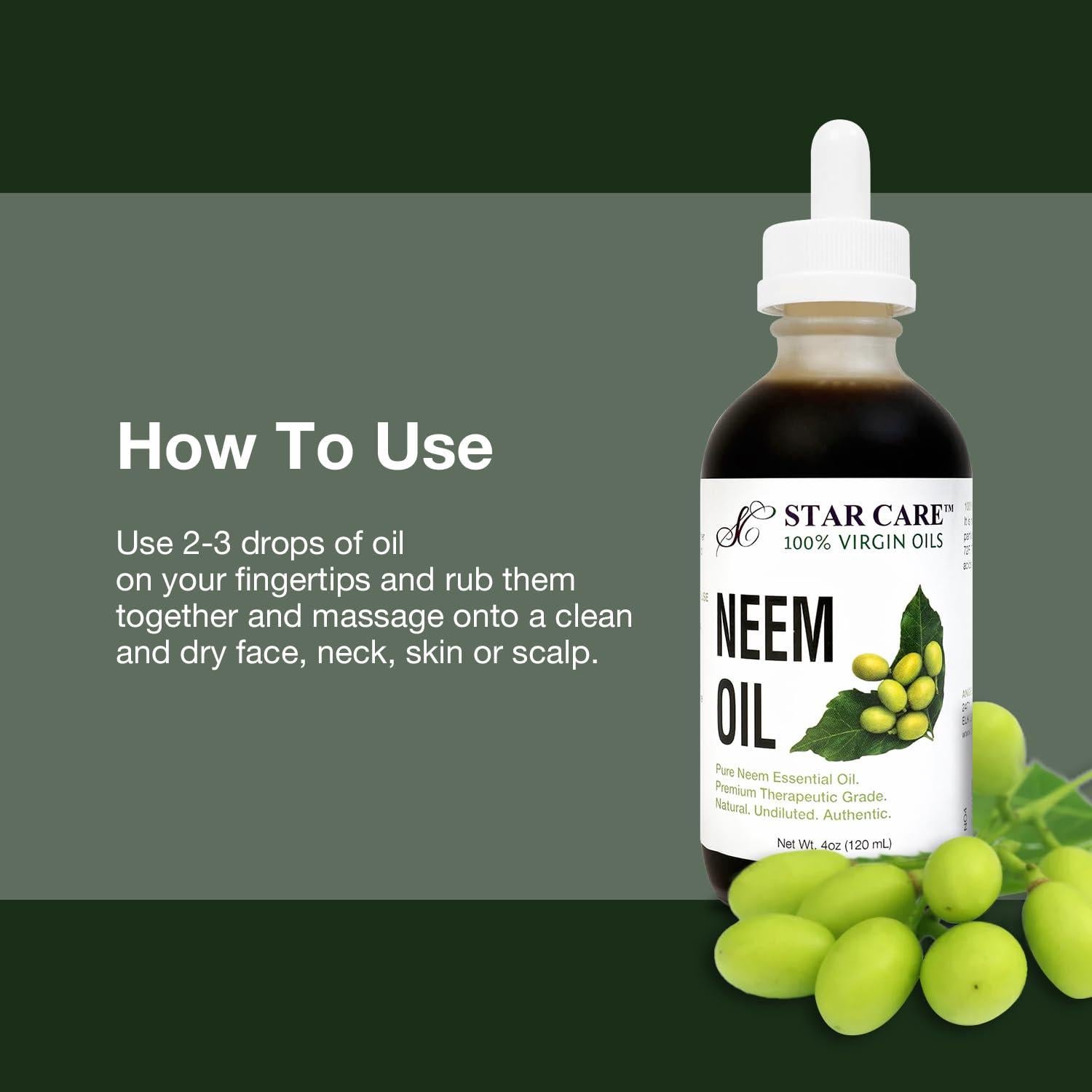 Aceite Virgen de Neem 100% Puro 118ml - Cuidado de Piel y Cabello