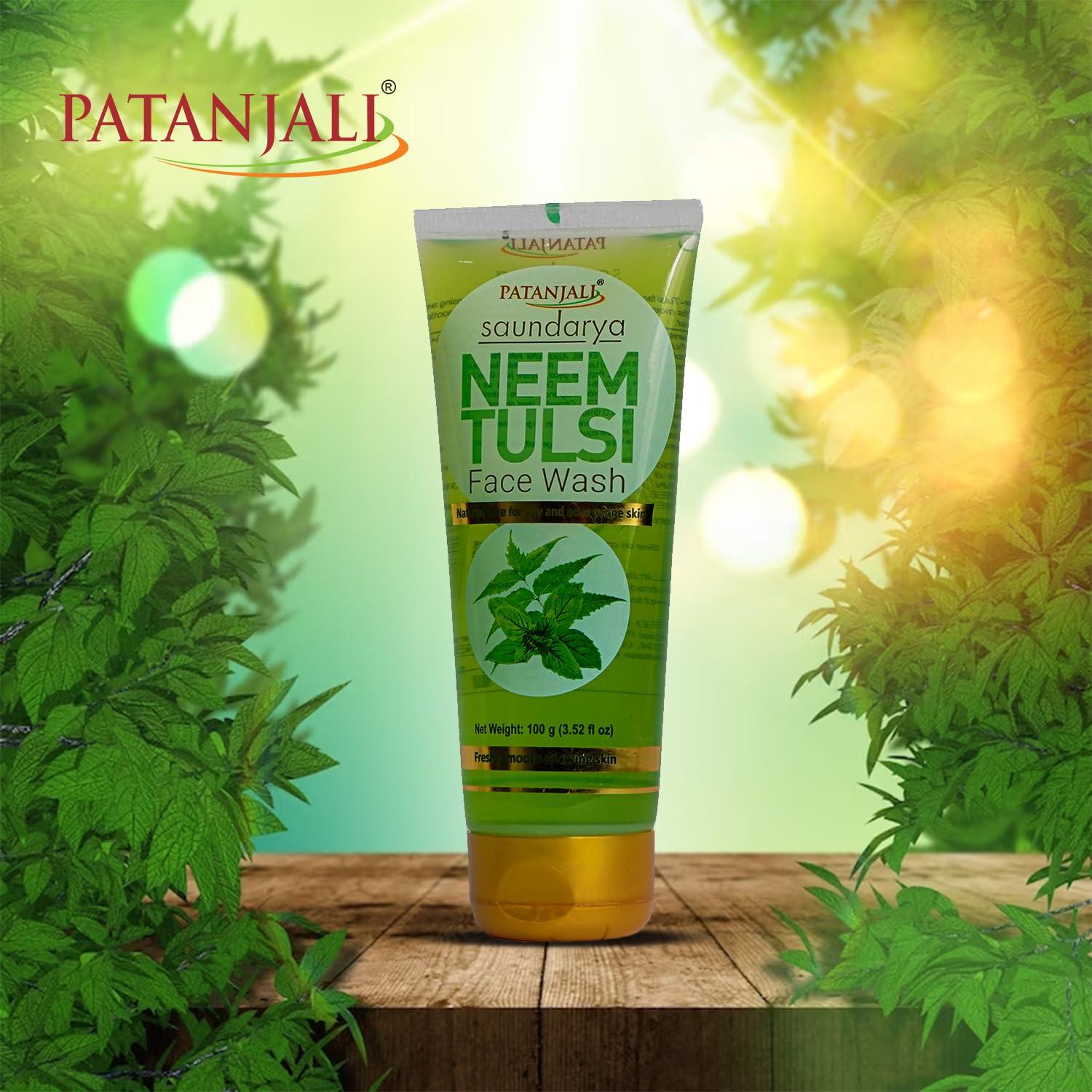 Lavado Facial Patanjali Neem Tulsi 100g - Paquete de 2