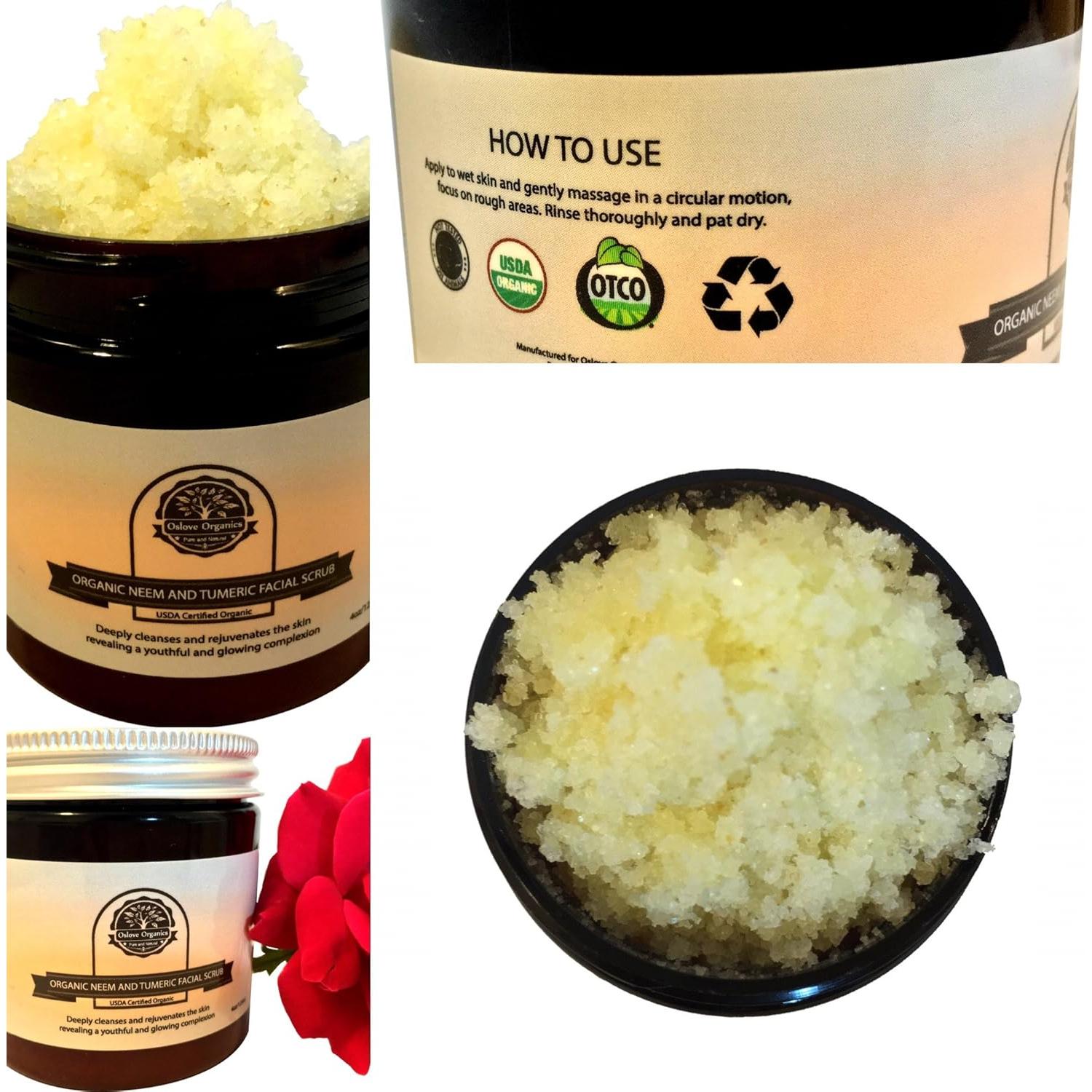 Exfoliante Facial Orgánico Oslove de Neem y Cúrcuma 113g