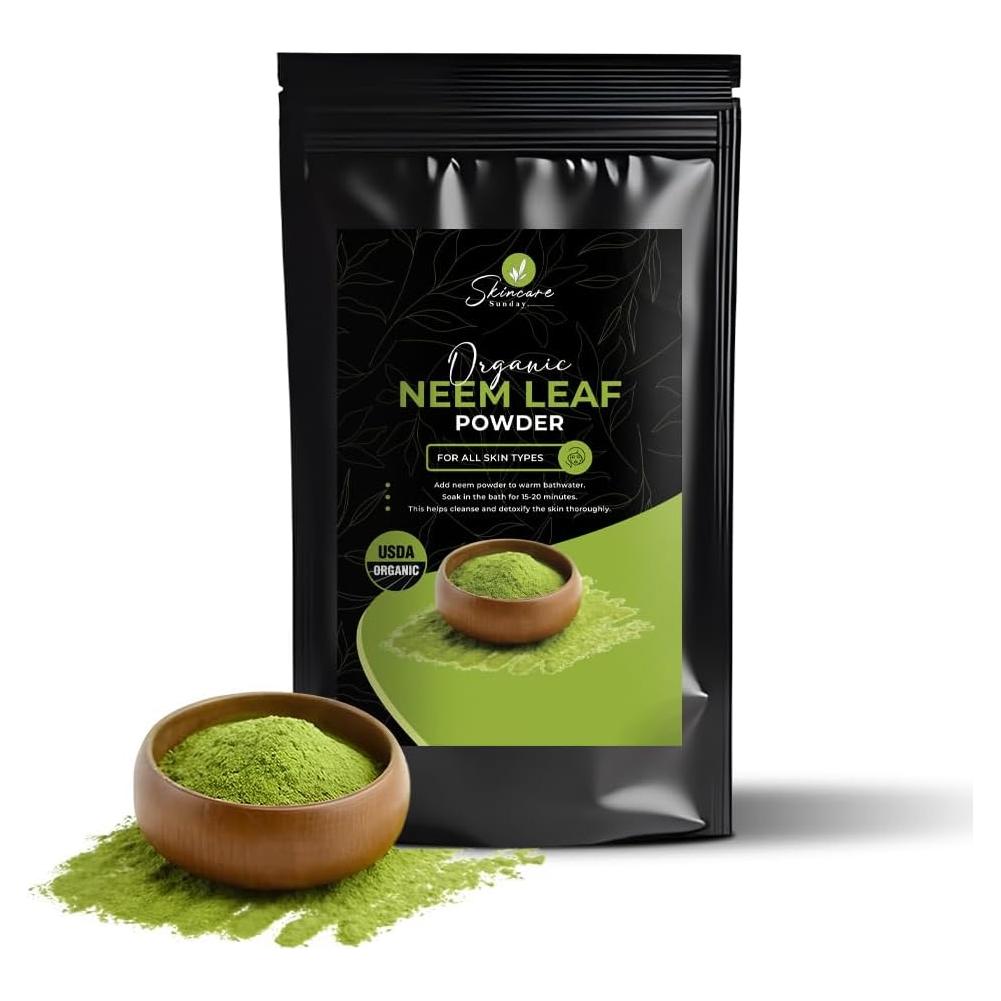 Polvo de Hoja de Neem Orgánico Skin Care Sunday 226.8g Detox