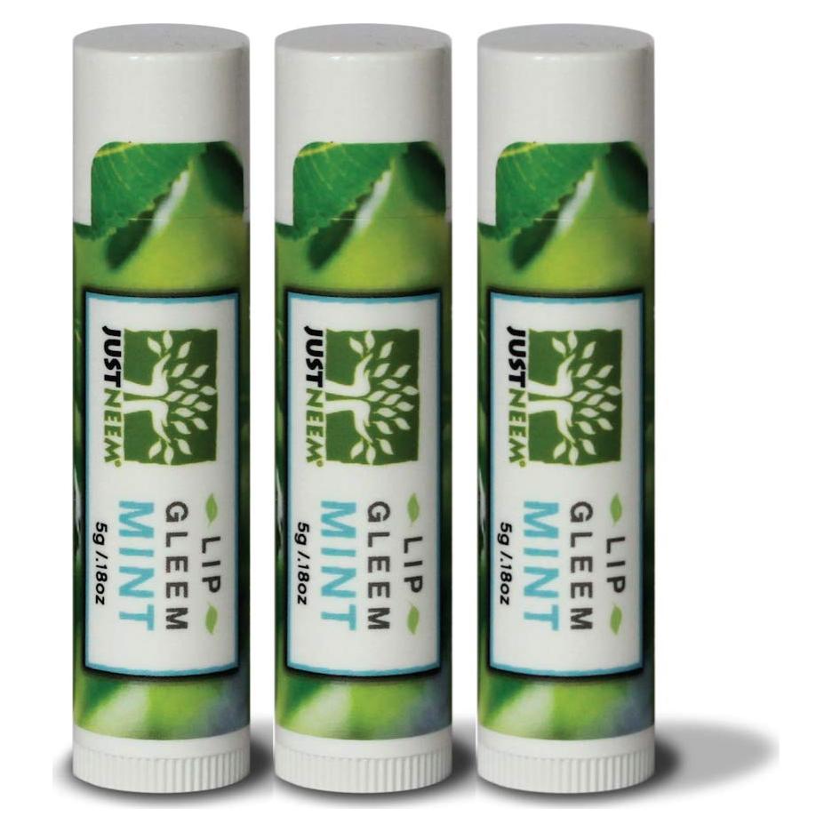 Bálsamo Labial Lip Gleem JustNeem - Paquete de 3 - 4.5 g cada uno