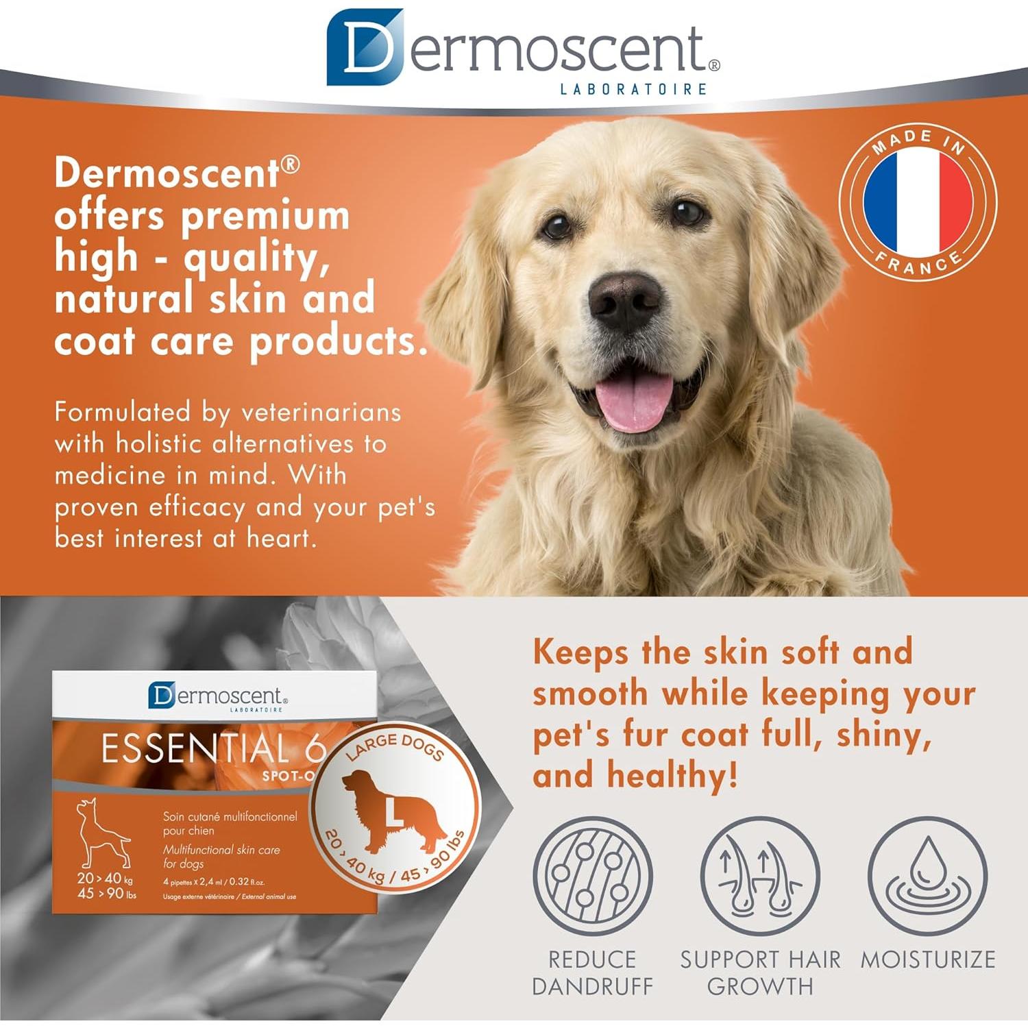 Dermoscent Essential 6 - Cuidado de piel para perros 20-40 kg