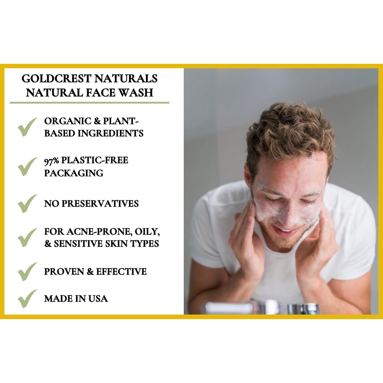 Polvo Limpiador Facial Natural Goldcrest 56.7g - Piel Grasa y Sensible