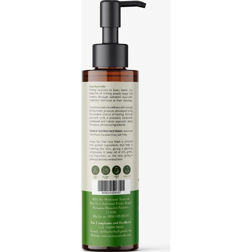 Limpiador Facial Ireya Ayurveda 100ml con Neem y Árbol de Té