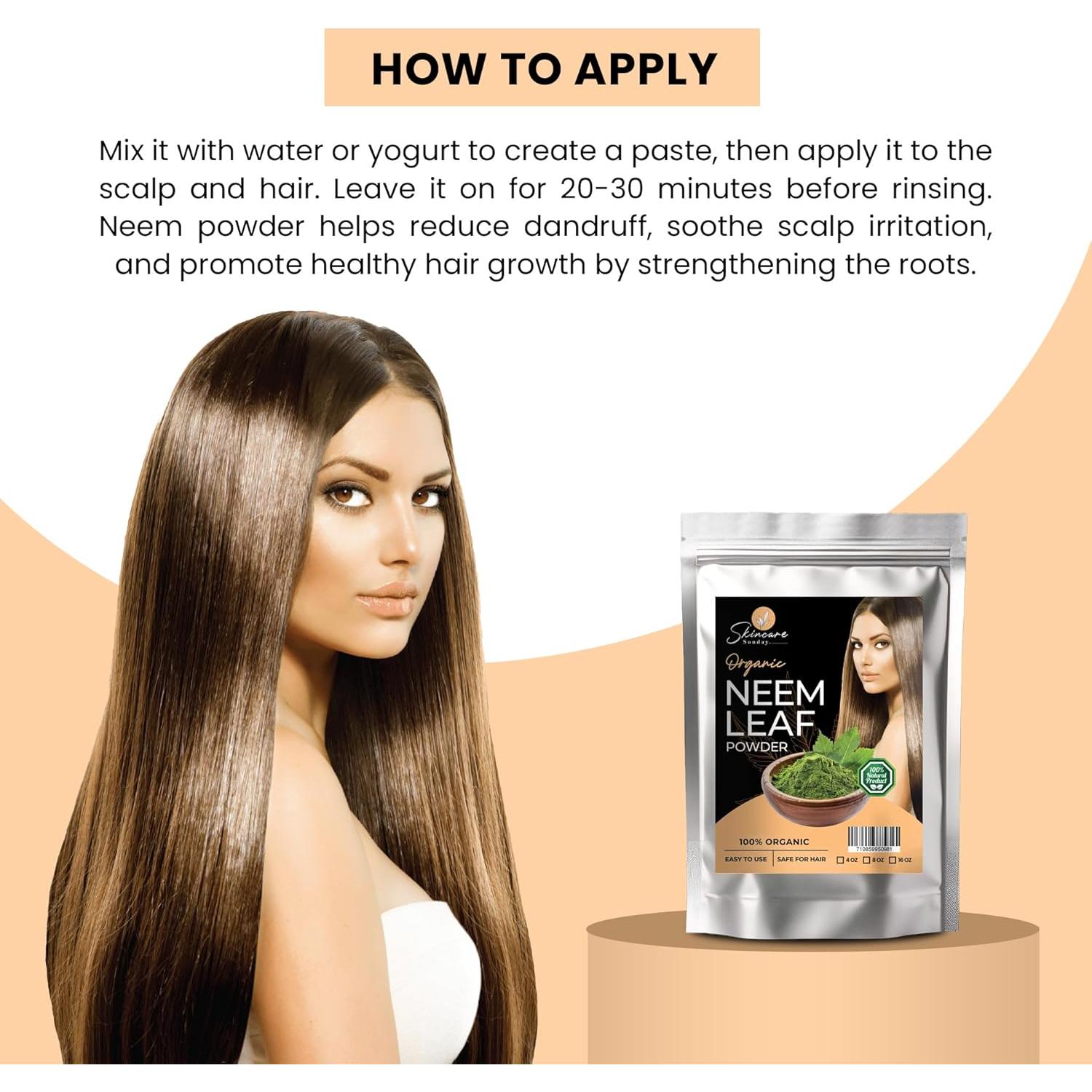 Polvo de Hoja de Neem Orgánico SKINCARE SUNDAY 454g