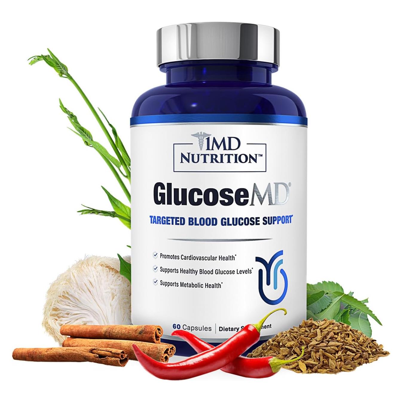Suplemento GlucoseMD 1MD Nutrition - 60 Cápsulas Veganas