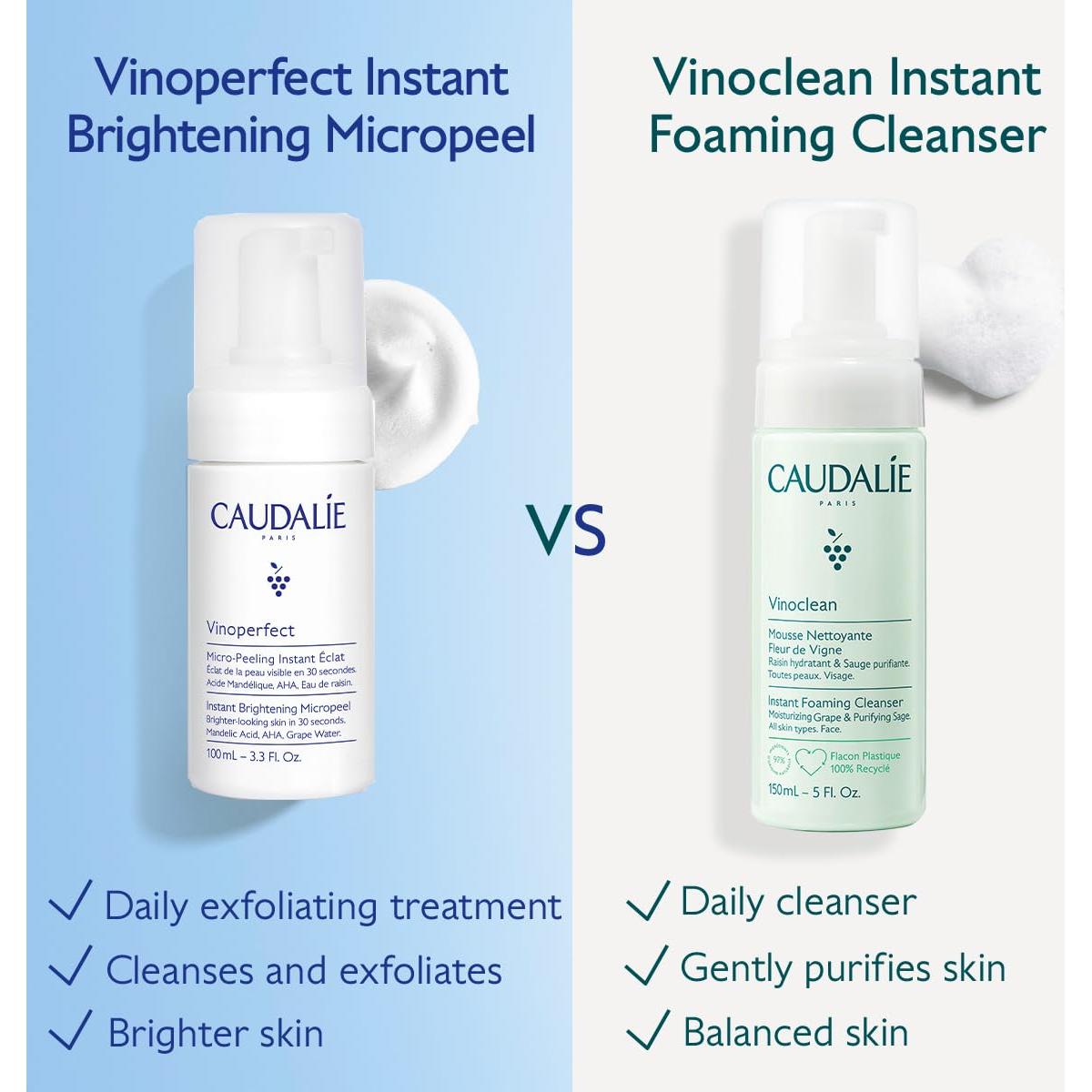 Espuma Limpiadora Micropeel Caudalie Vinoperfect 100 mL