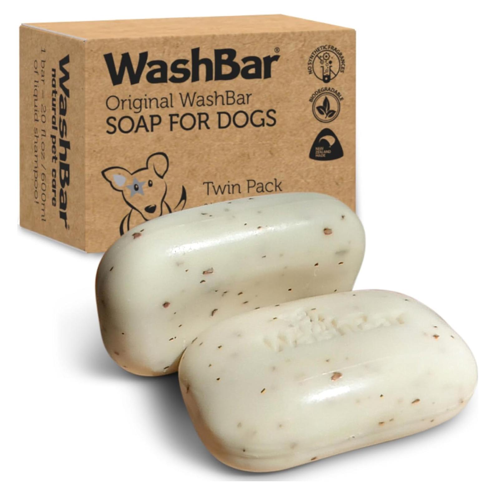 Champú Natural para Perros Washbar - 2 Barras de 100g - Alivio Picazón