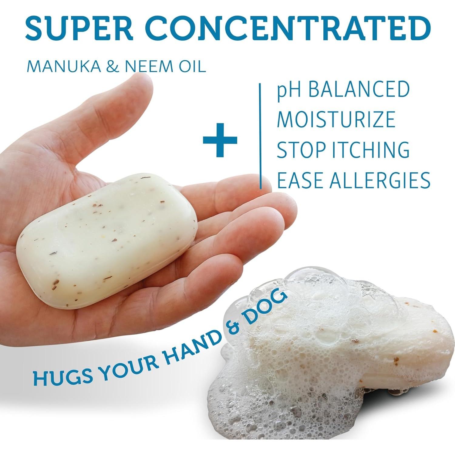 Champú Natural para Perros Washbar - 2 Barras de 100g - Alivio Picazón