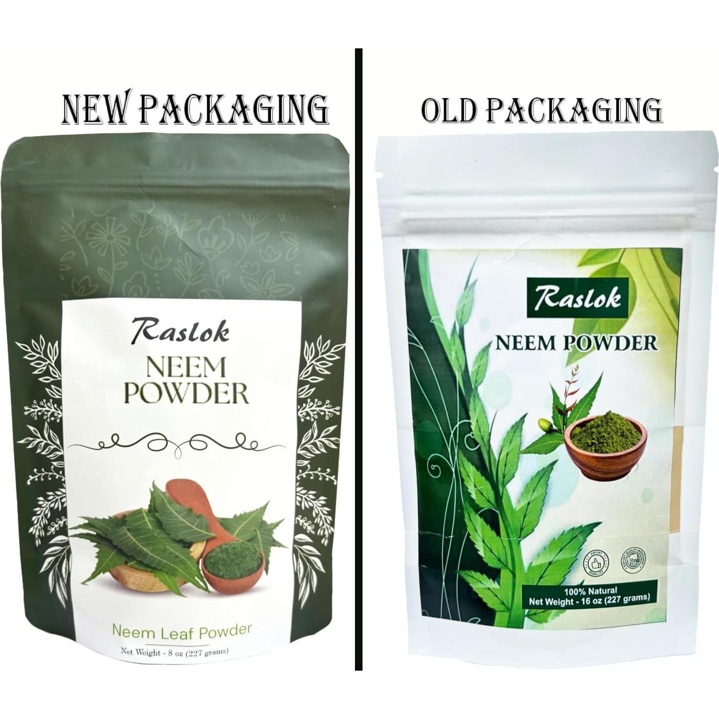 Polvo de Neem Raslok 100% Puro 226.8 g - Suplemento Natural