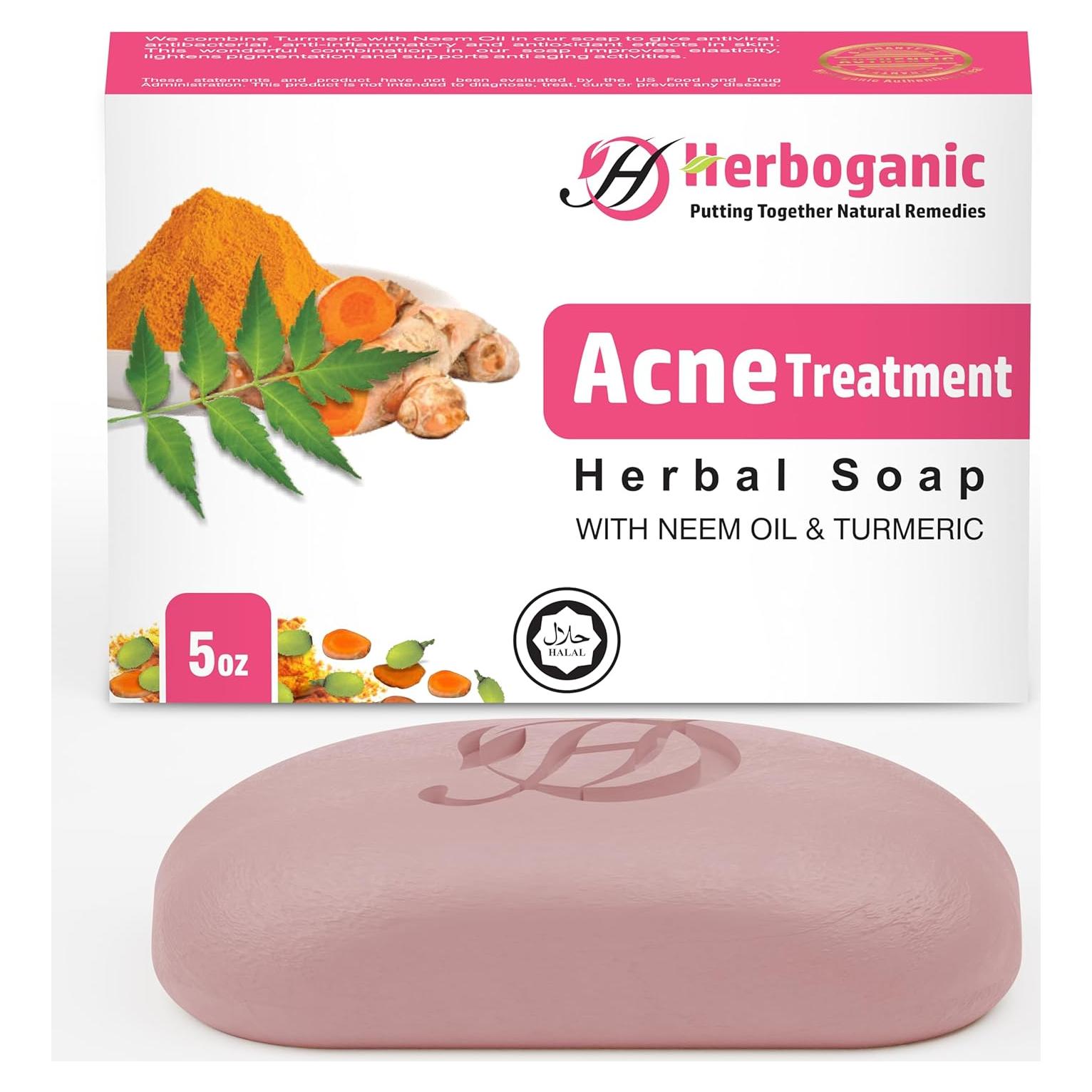 Jabón Herbal Herboganic de Neem y Cúrcuma 141.75g