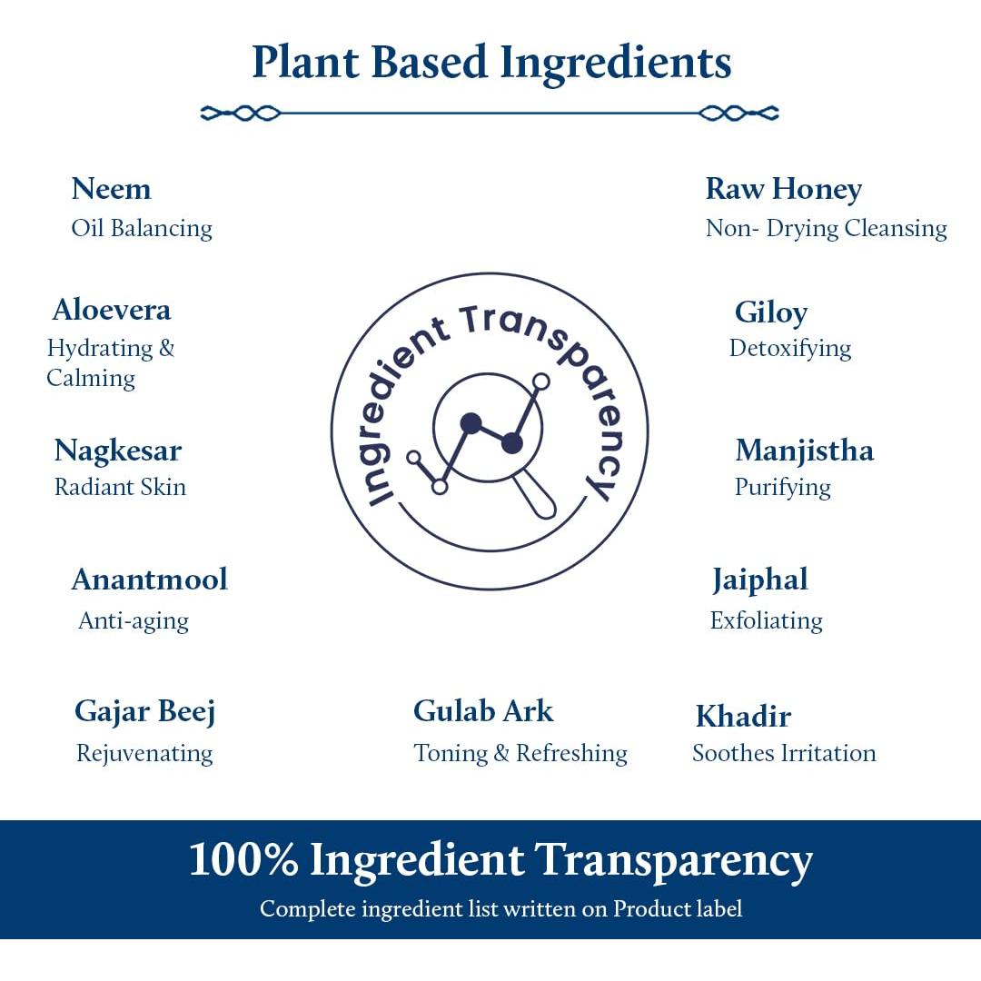 Limpiador Facial Blue Nectar 100 ml con Vitamina C y Neem