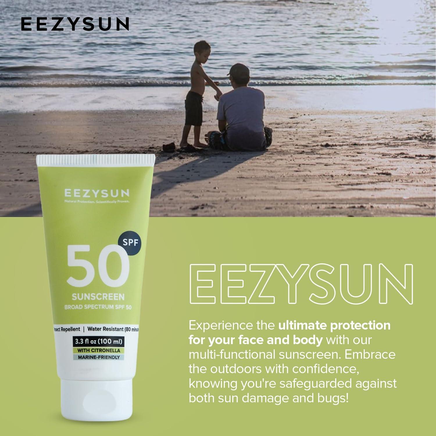 Protector Solar SPF 50 y Repelente de Insectos EEZYSUN 98 ml