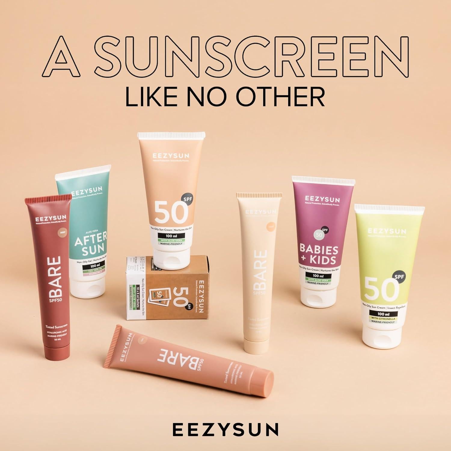 Protector Solar SPF 50 y Repelente de Insectos EEZYSUN 98 ml