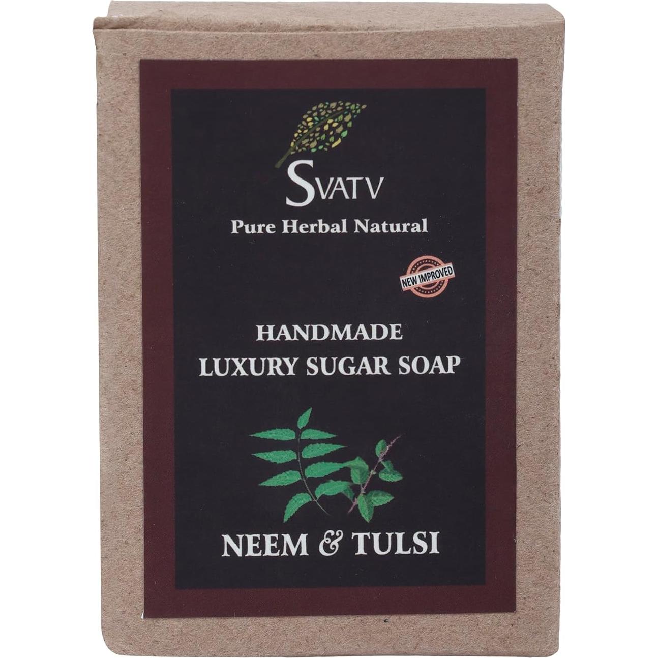 Jabón Artesanal SVATV Neem y Tulsi 250g - Exfoliante Natural