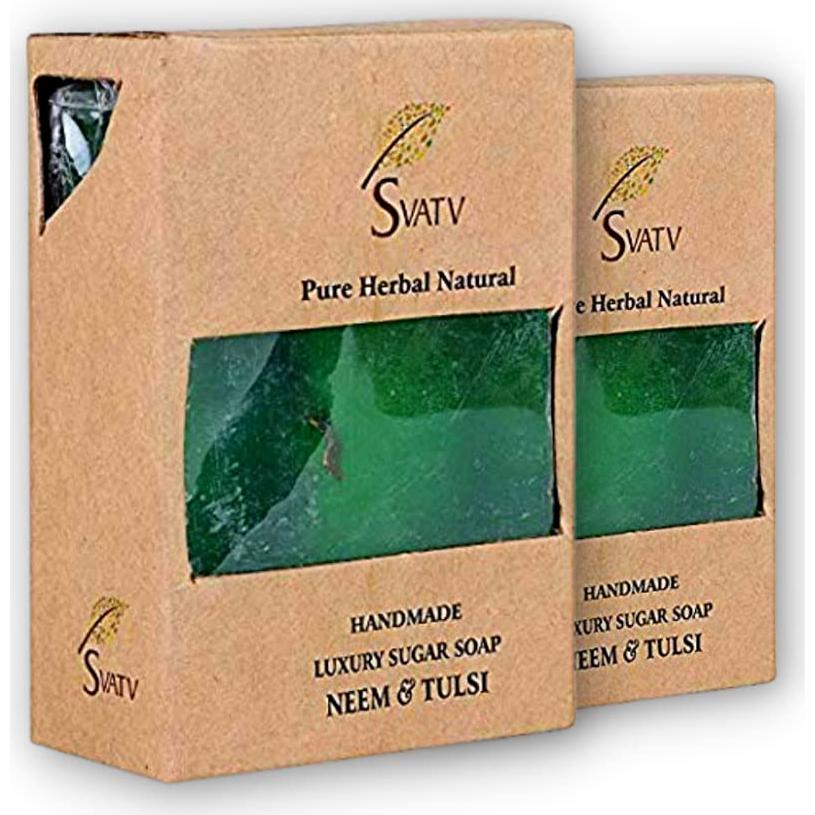 Jabón Artesanal SVATV Neem y Tulsi 250g - Exfoliante Natural
