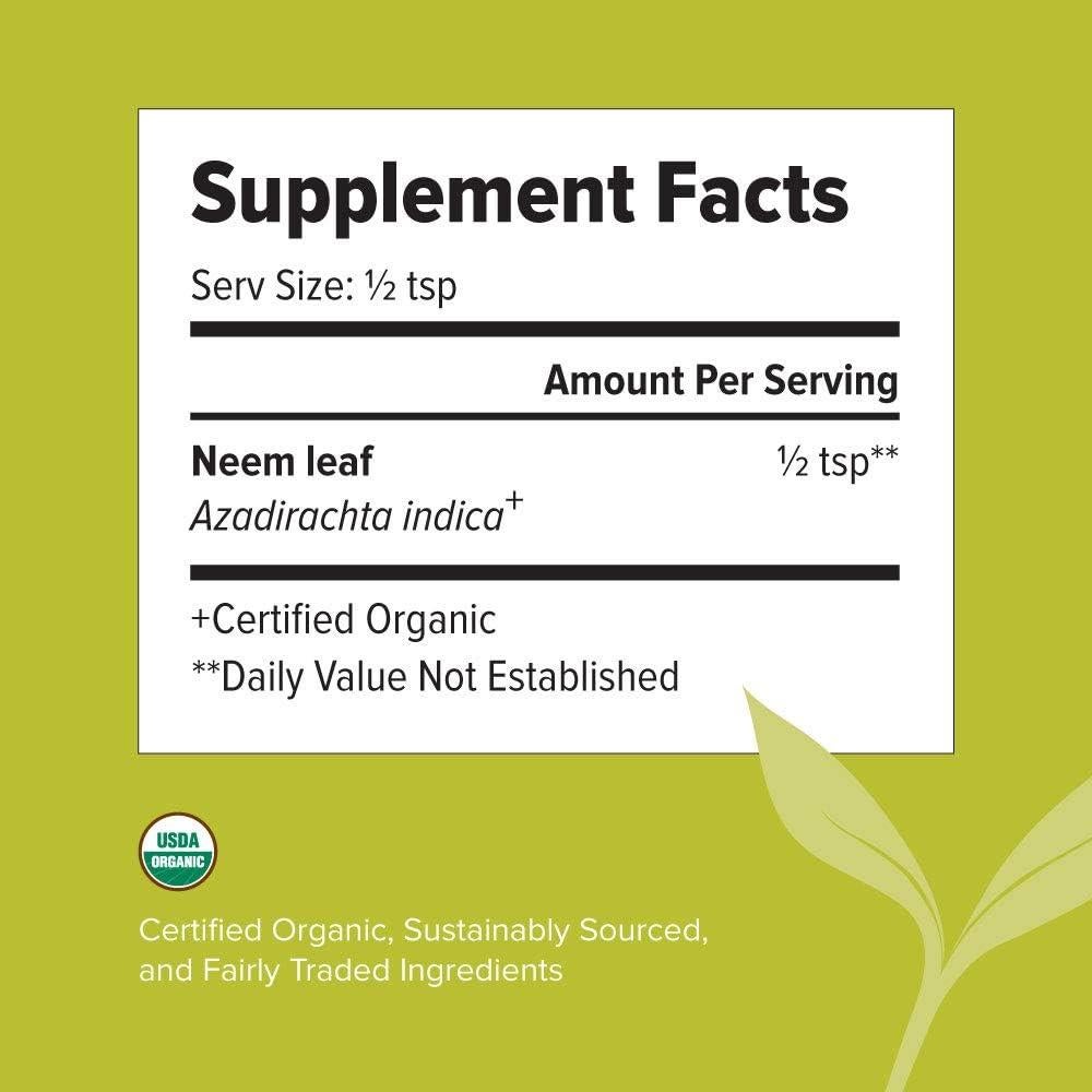 Polvo de Neem Orgánico Banyan Botanicals 226.8 g - Purificante