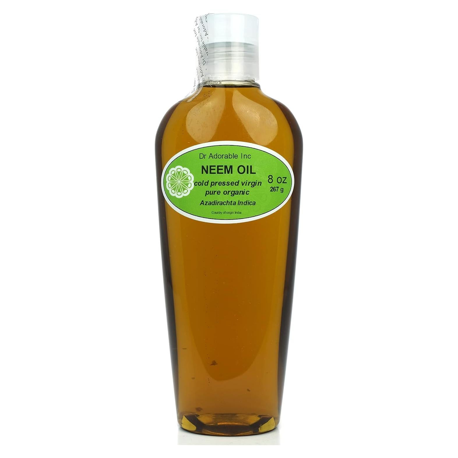 Aceite de Neem 227 g Dr Adorable 100% puro orgánico prensado en frío