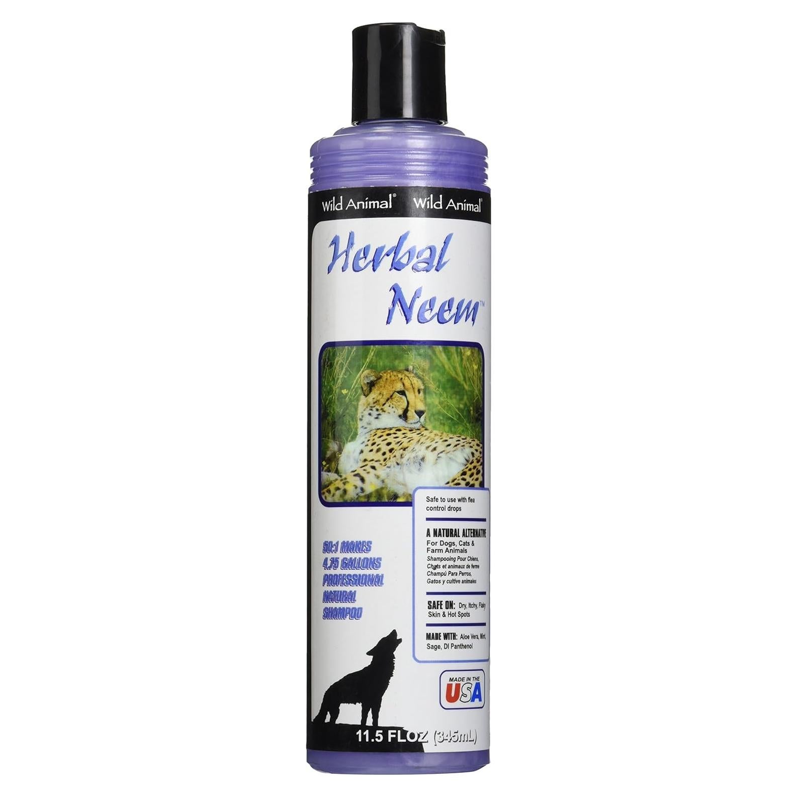 Champú Herbal Neem Animal Salvaje 346 ml - 50:1 Concentrado