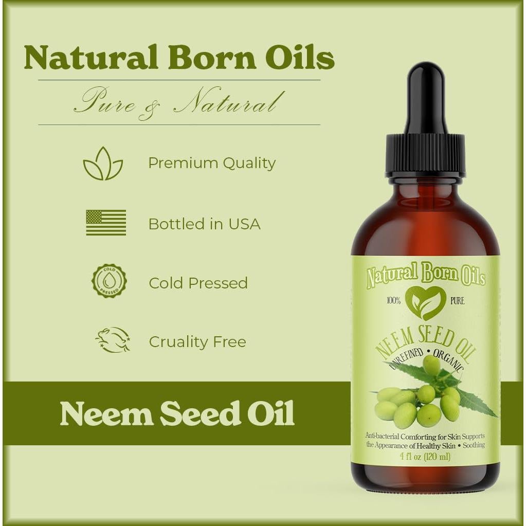 Aceite de Semilla de Neem 118ml Natural Born Oils Orgánico