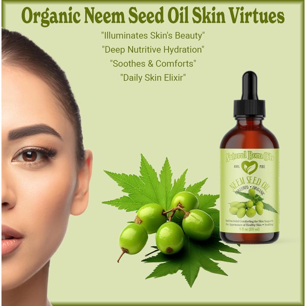 Aceite de Semilla de Neem 118ml Natural Born Oils Orgánico