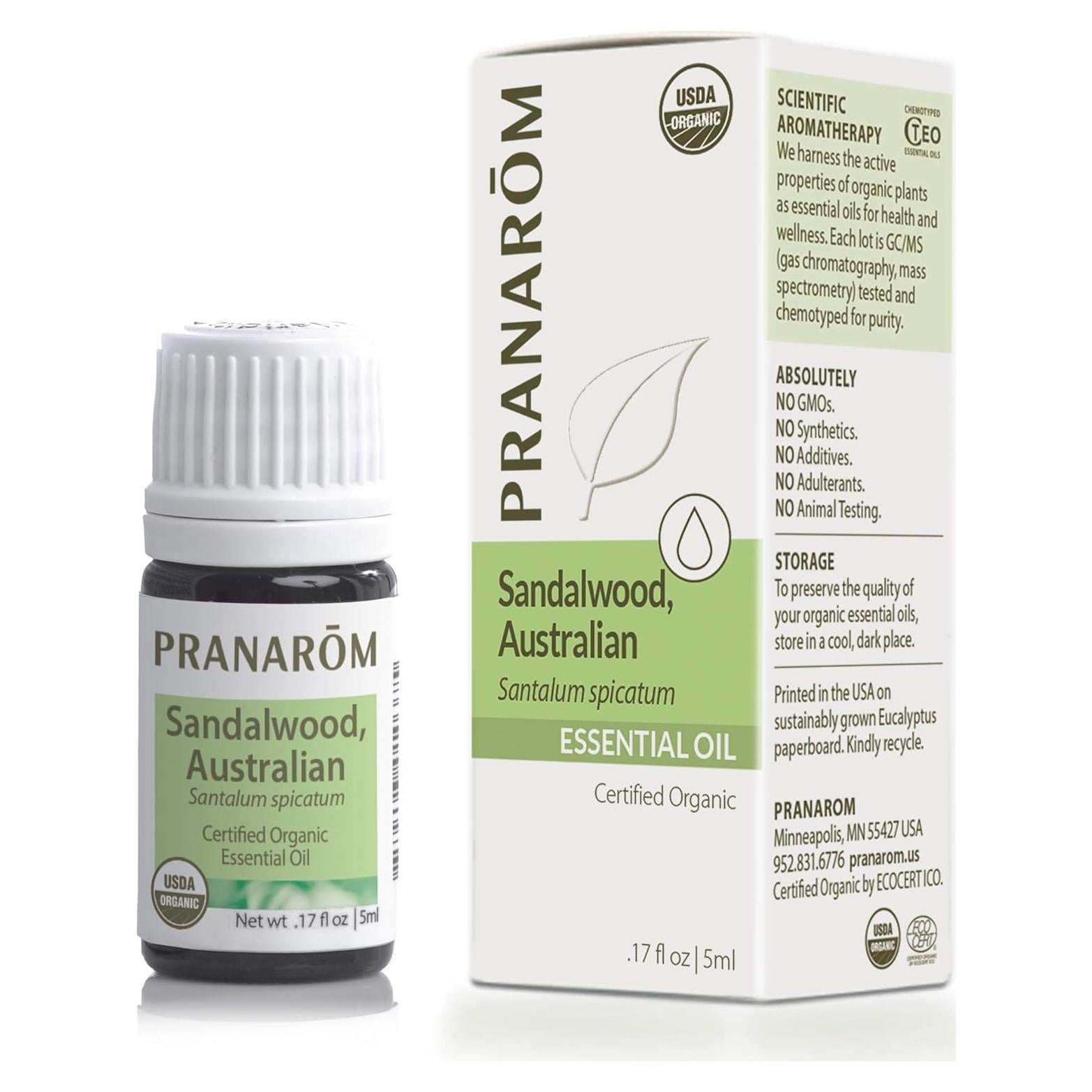 Aceite Esencial de Sándalo Pranarom 5ml Orgánico Puro Terapéutico