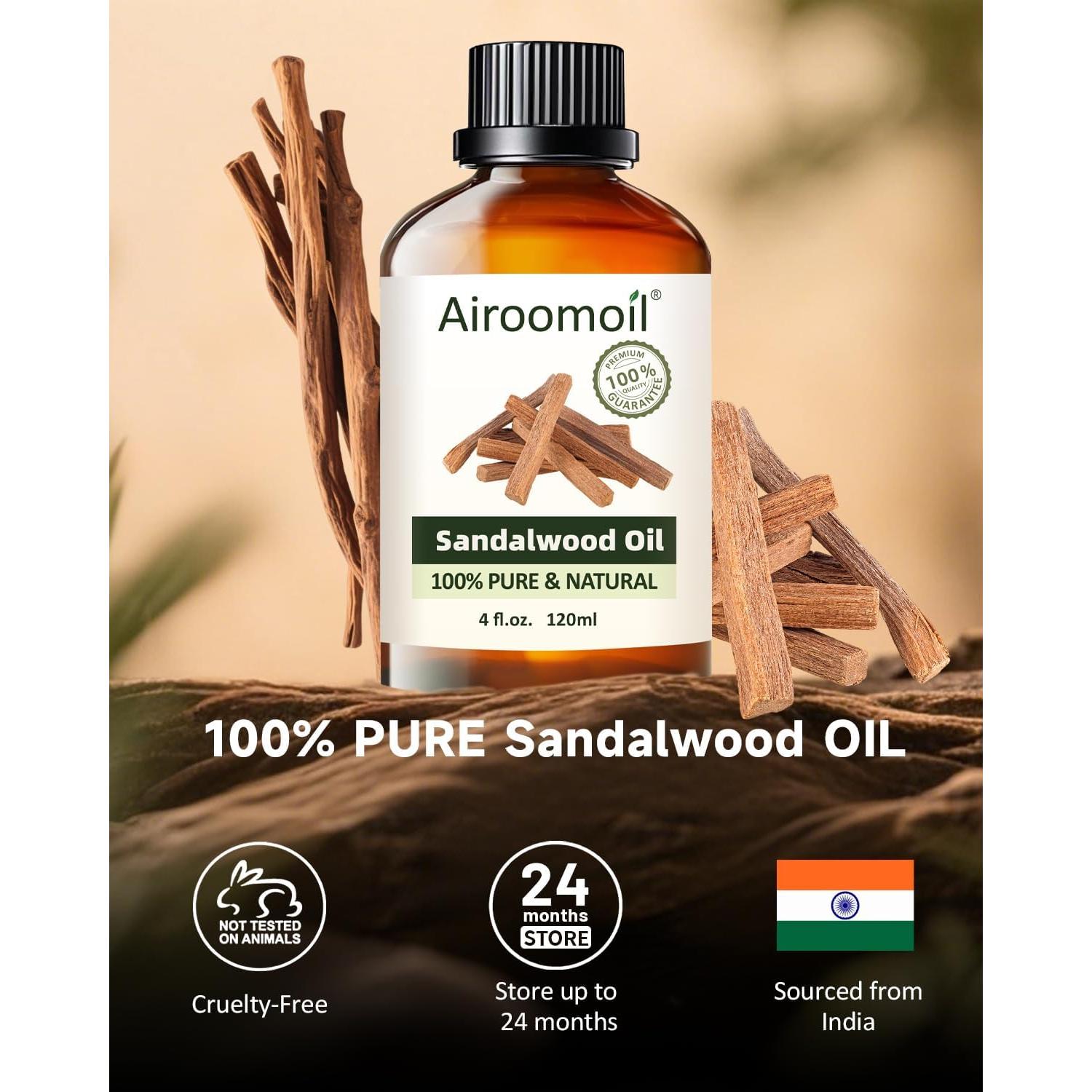 Aceite Esencial de Sándalo Airoomoil 120ml - Aromaterapia y Cuidado de la Piel