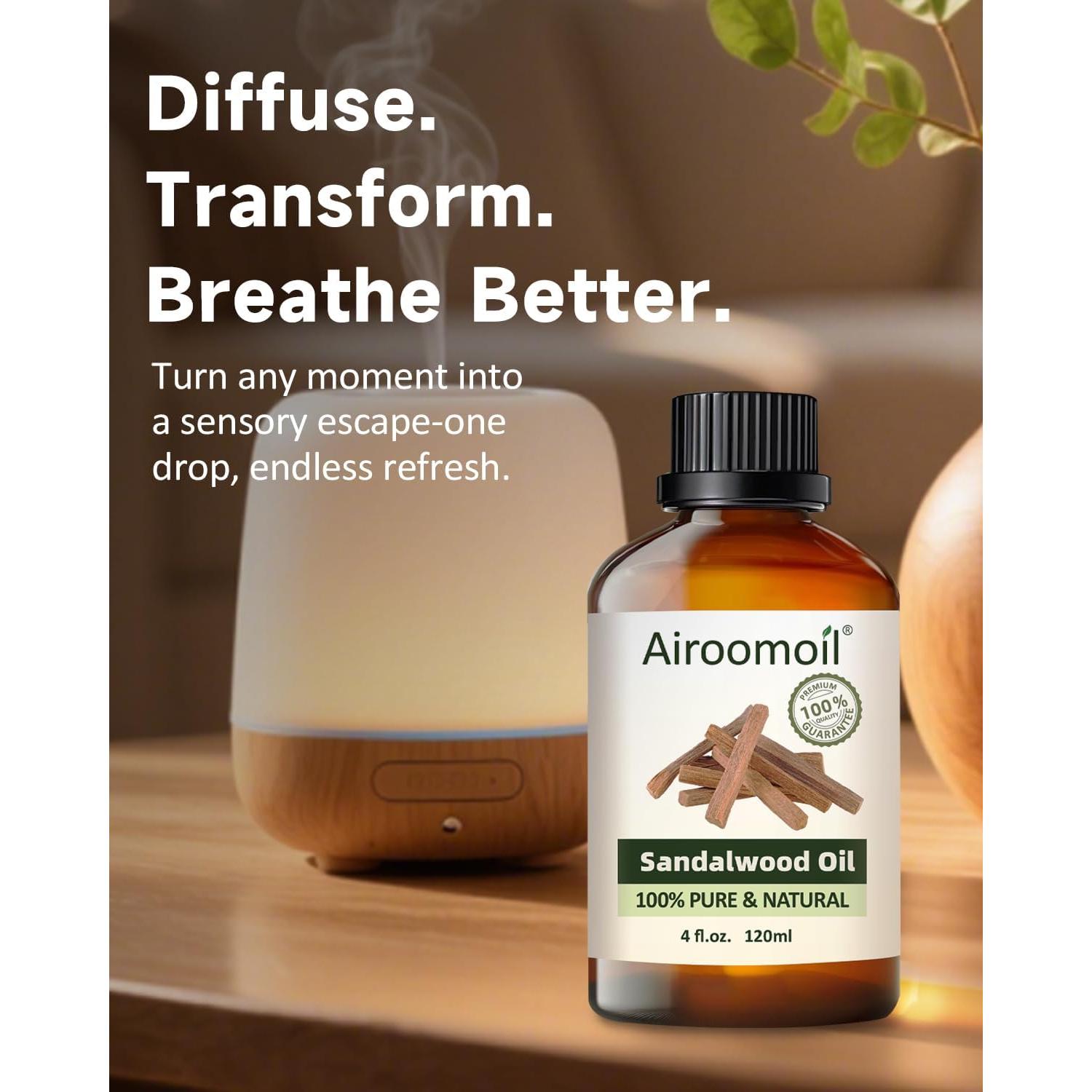 Aceite Esencial de Sándalo Airoomoil 120ml - Aromaterapia y Cuidado de la Piel