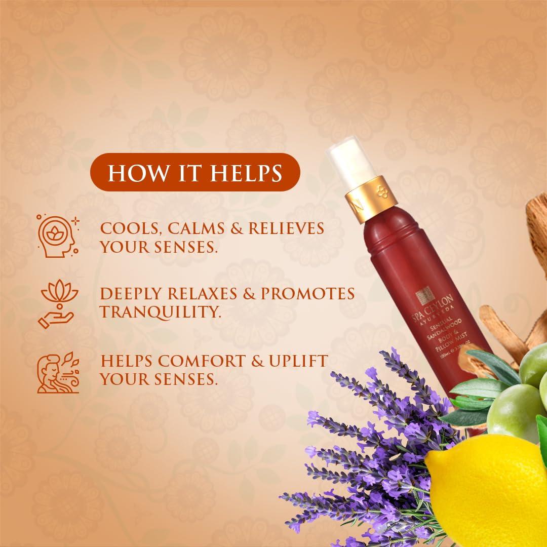 Bruma Corporal y de Almohada SPA CEYLON 100ml Sándalo Vegano