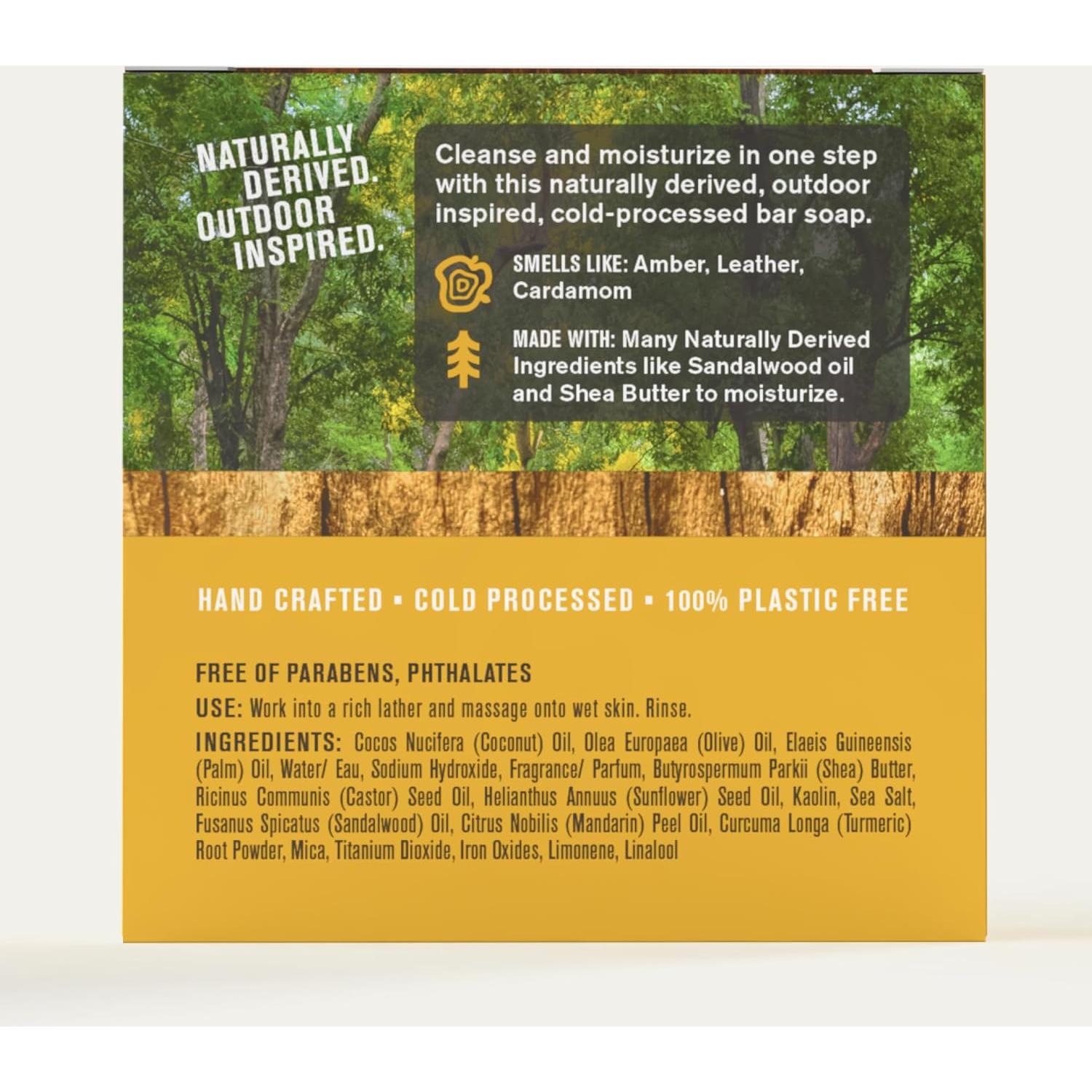 Jabón de Barra Every Man Jack - Aroma Ámbar y Sándalo - 3 Unidades