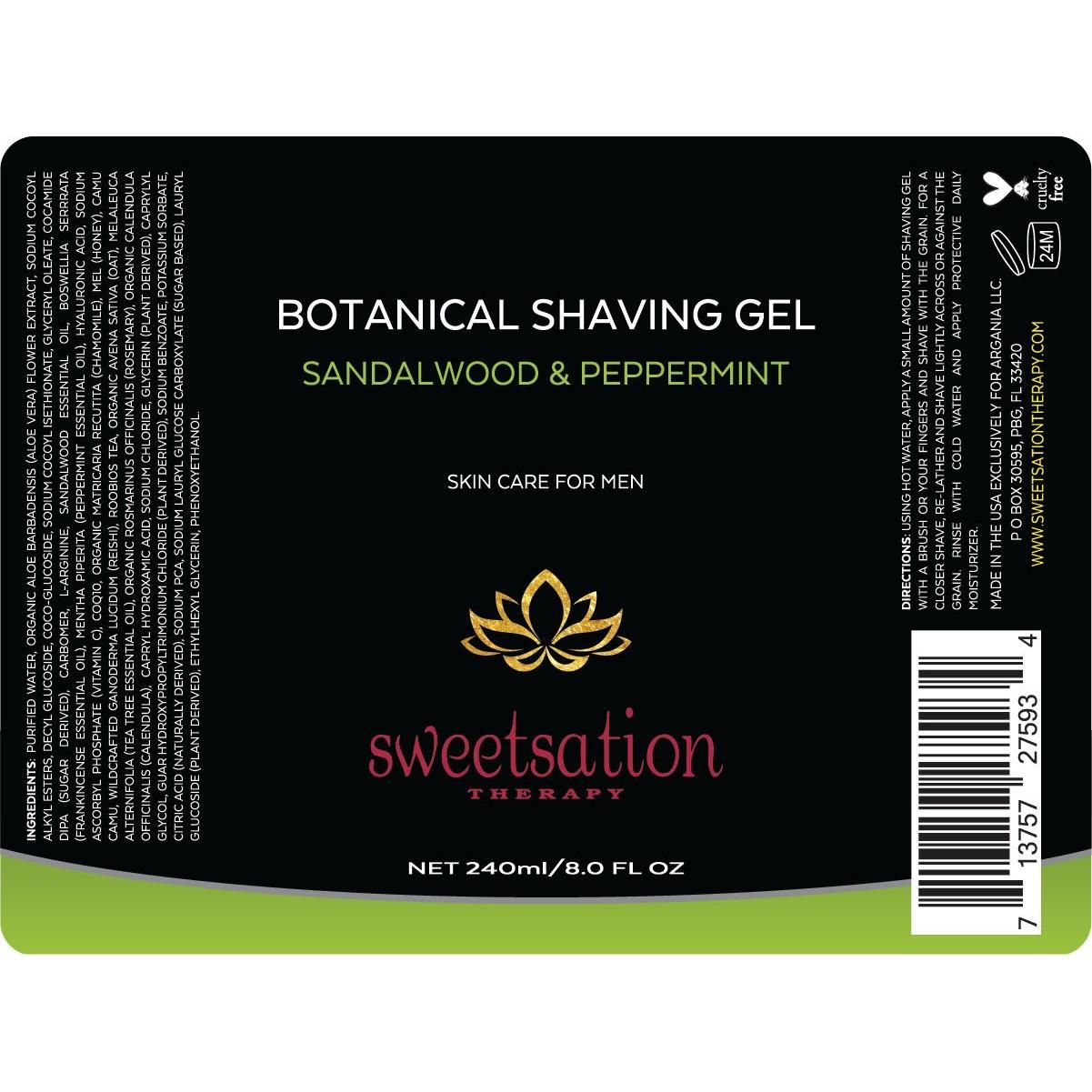 Gel de Afeitar Natural Argania 226g Sándalo y Menta