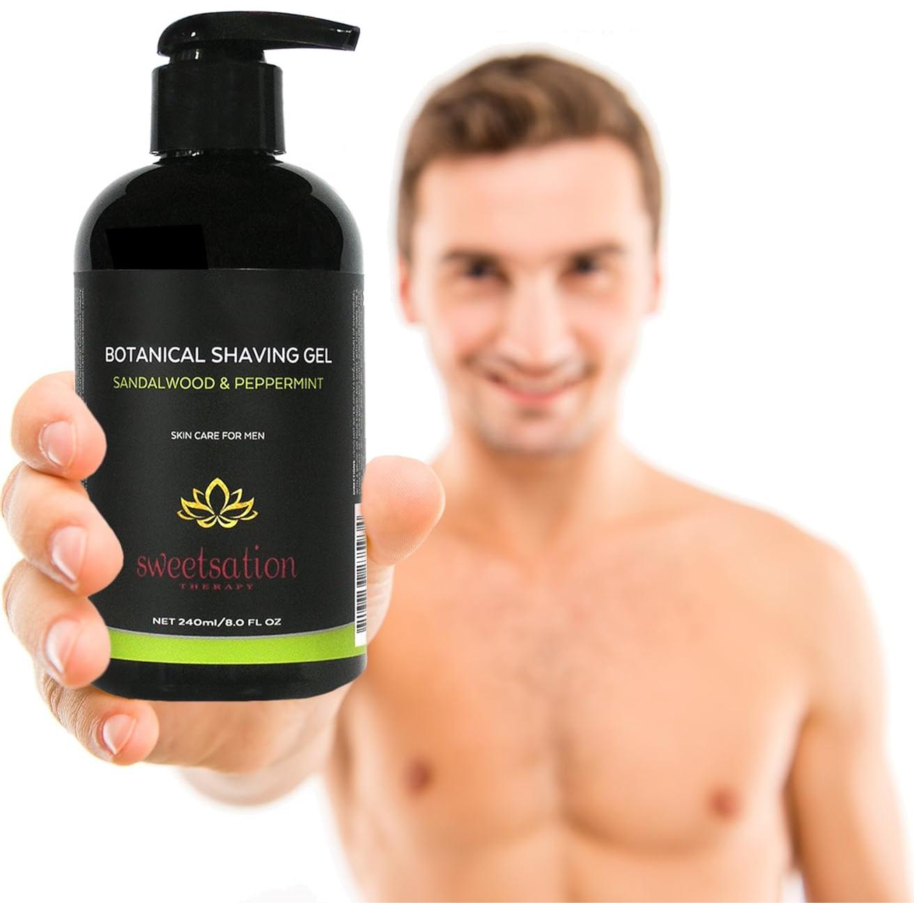 Gel de Afeitar Natural Argania 226g Sándalo y Menta