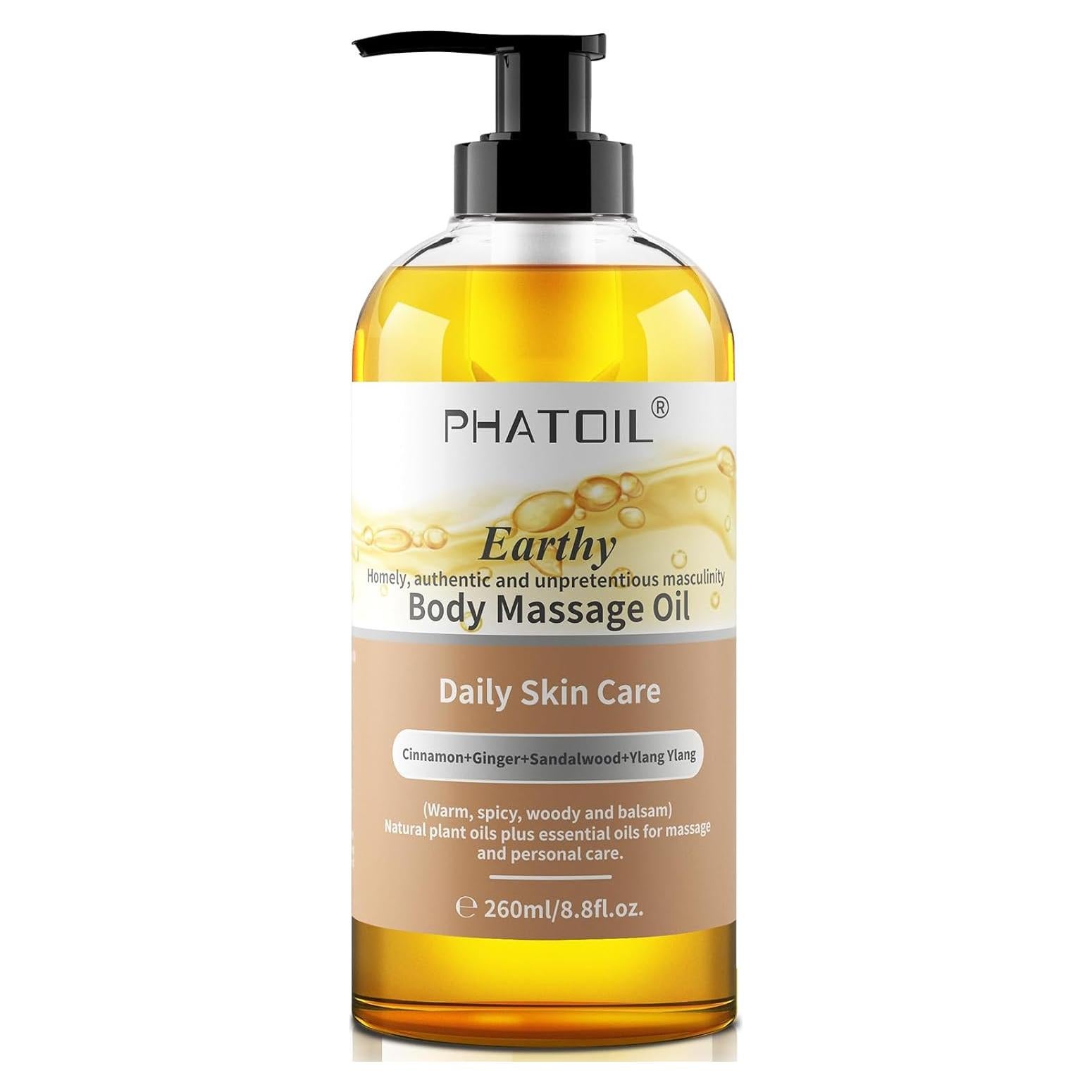 Aceite Corporal Terroso PHATOIL 260ml - Hidratante Natural