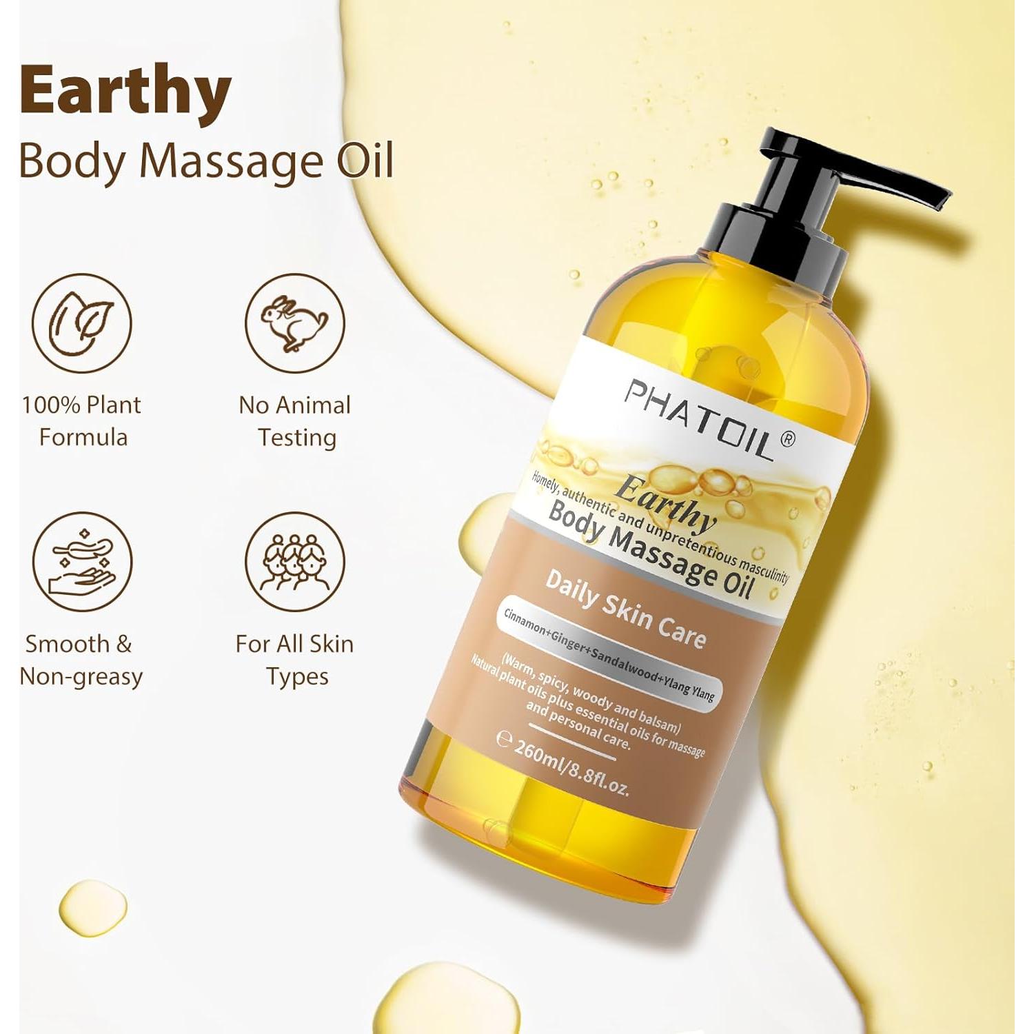 Aceite Corporal Terroso PHATOIL 260ml - Hidratante Natural