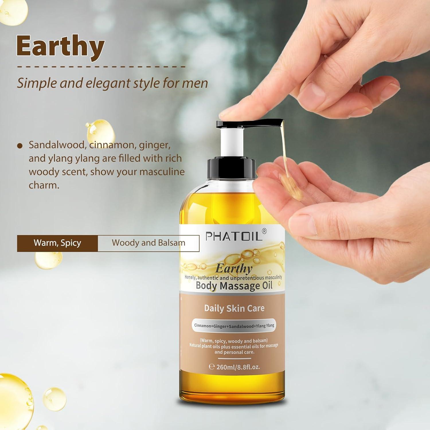 Aceite Corporal Terroso PHATOIL 260ml - Hidratante Natural