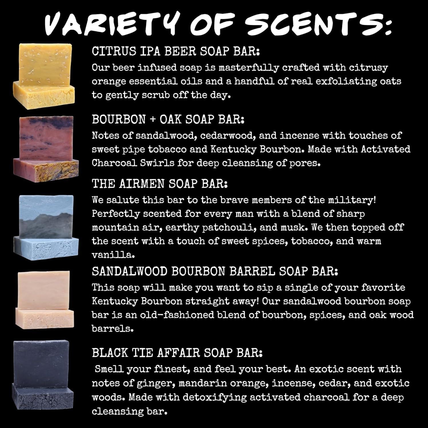 Jabón en Barra para Hombres Bluebyrd - Paquete de 5 Aromas