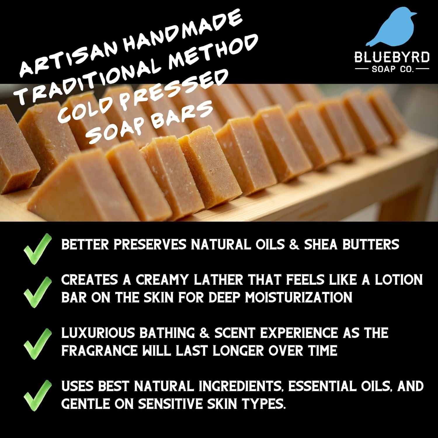 Jabón en Barra para Hombres Bluebyrd - Paquete de 5 Aromas