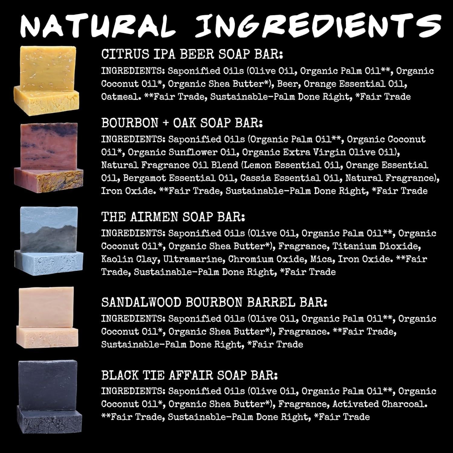 Jabón en Barra para Hombres Bluebyrd - Paquete de 5 Aromas