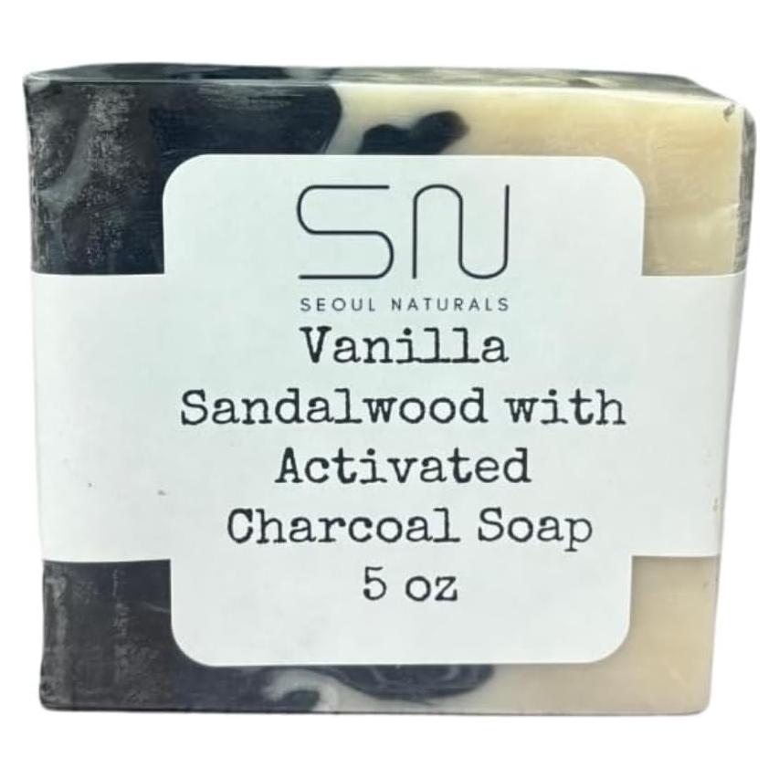 Jabón de Sándalo y Vainilla con Carbón Activado Seoul Naturals 142g