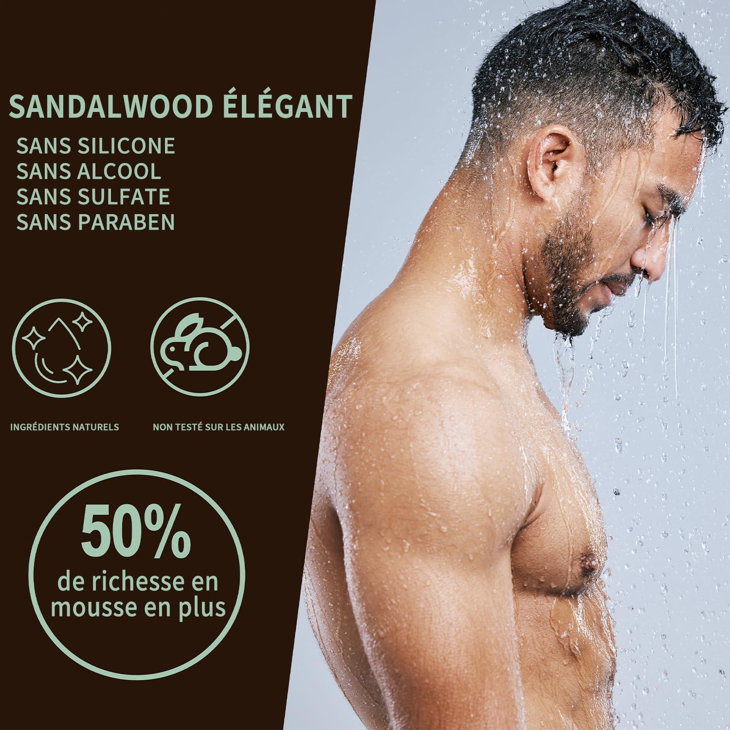 Conjunto de Regalo para Hombres BODY & EARTH - Gel de Ducha y Loción Sándalo