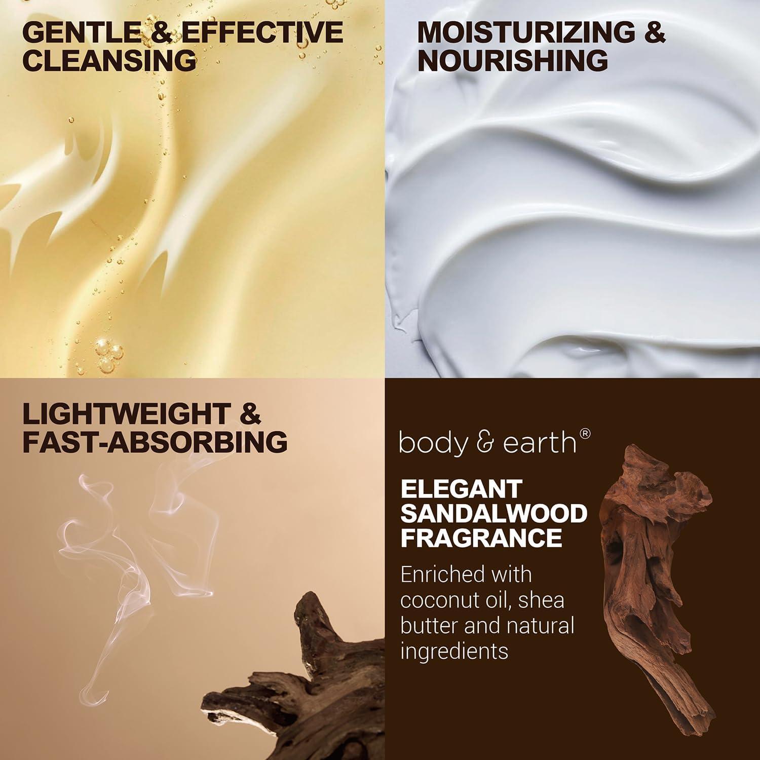 Conjunto de Cuidado Personal Body & Earth Sándalo 8 Piezas