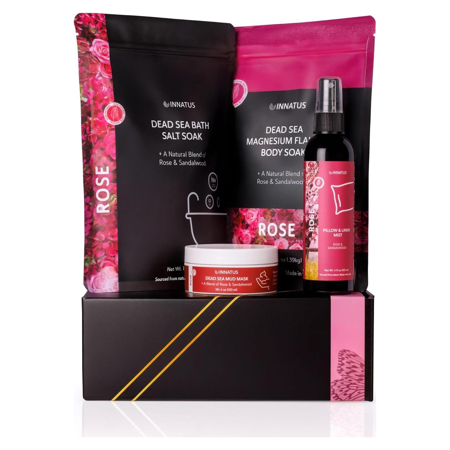 Juego de Spa de Lujo del Mar Muerto - Aromaterapia Rosa y Sándalo