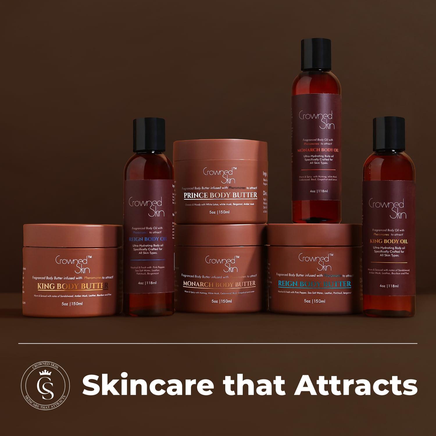 Conjunto de Mantequilla y Aceite Corporal King - Aroma Sándalo y Cuero