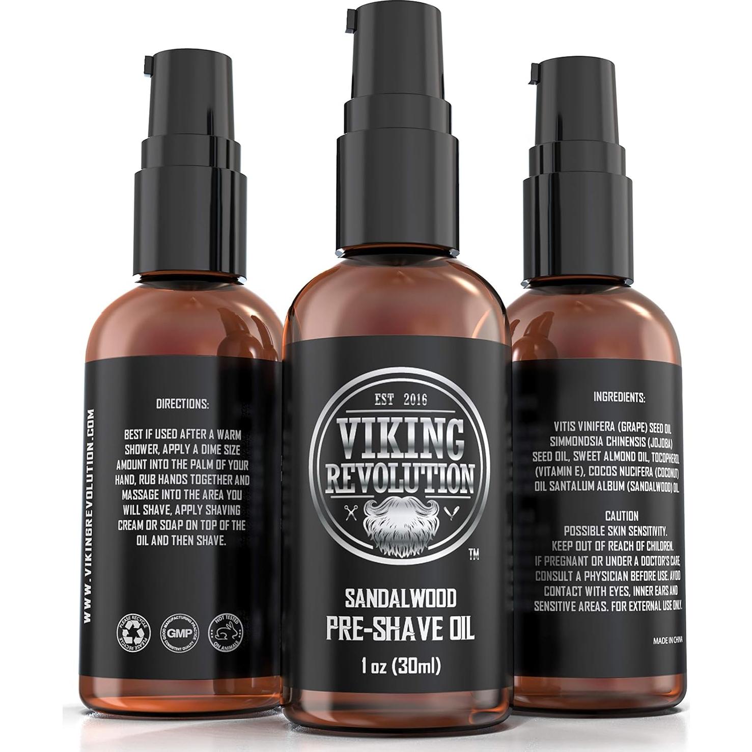 Aceite Pre-Afeitado Viking Revolution Sándalo 30 ml - Suave