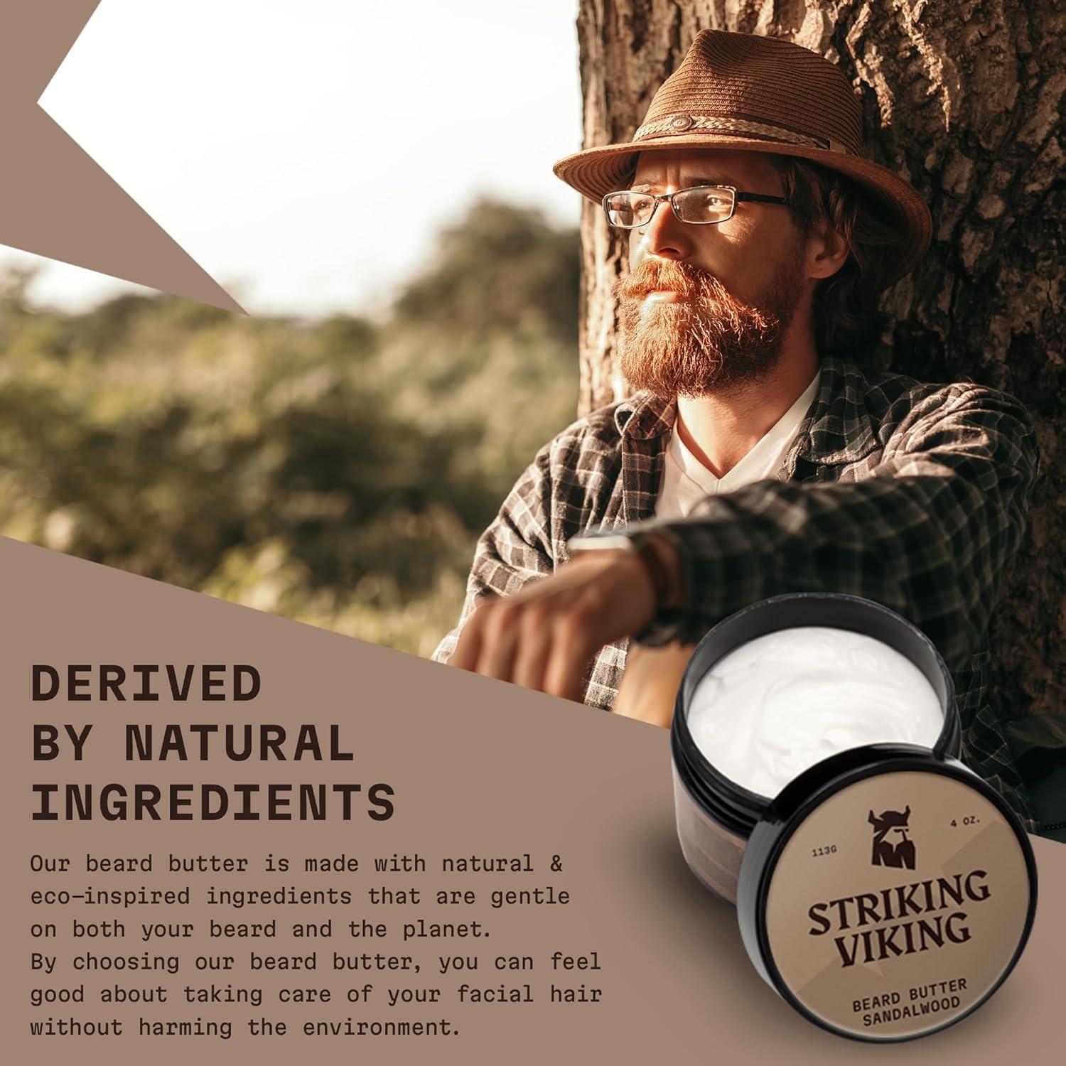 Acondicionador de Barba Striking Viking Sándalo 113g - Hidratante Natural