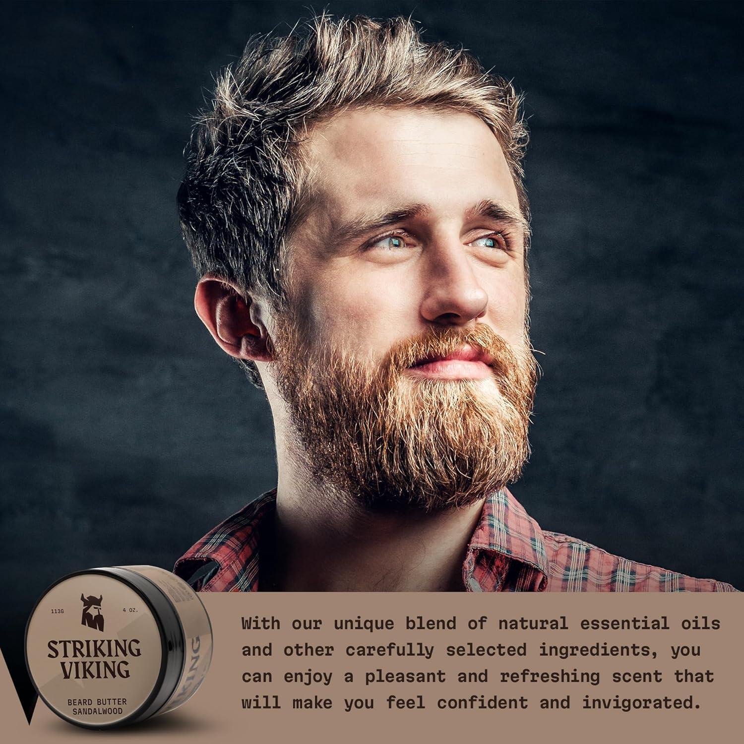Acondicionador de Barba Striking Viking Sándalo 113g - Hidratante Natural
